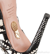Python Bi-color Lace Up Heels