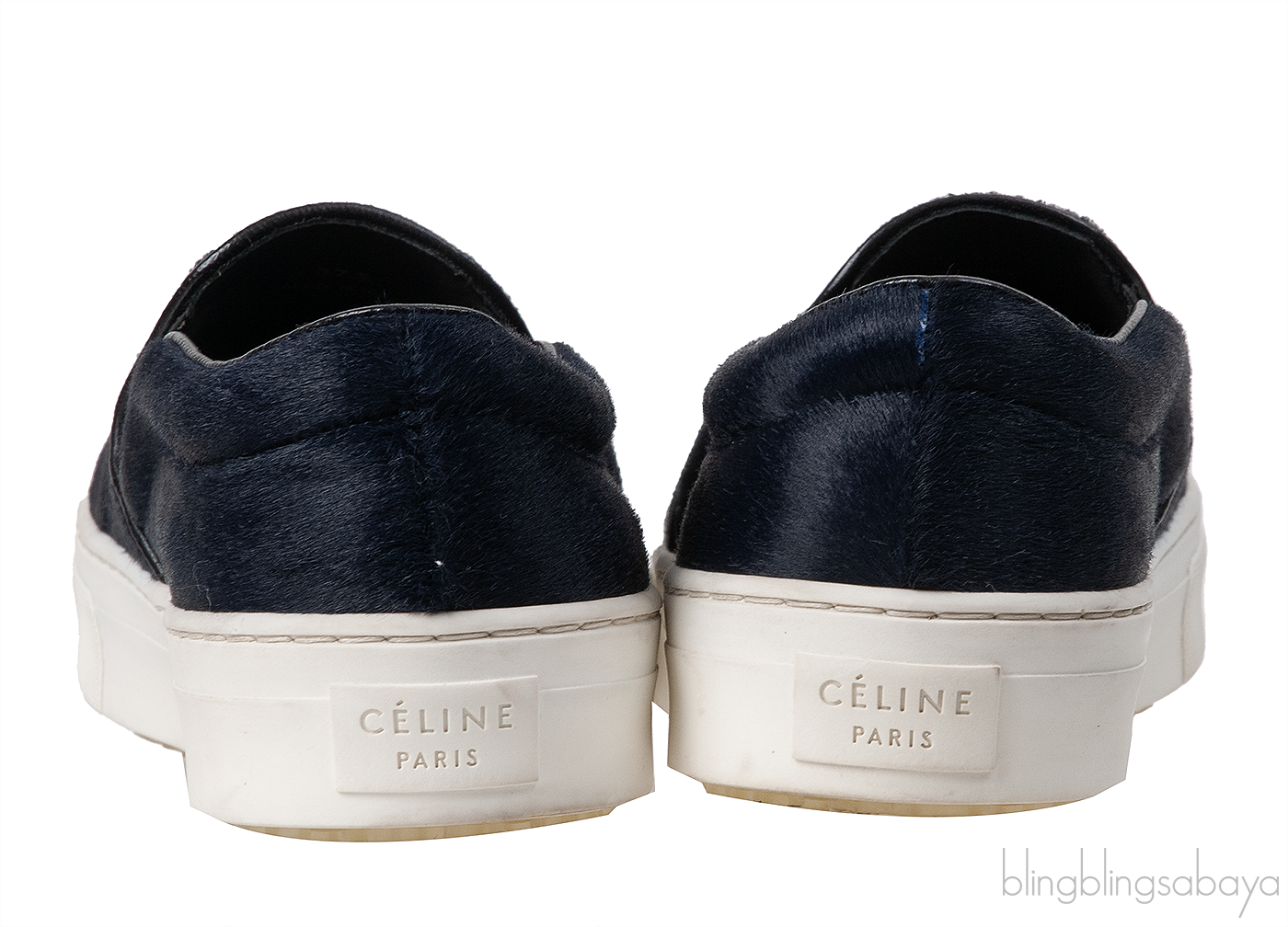 Celine Navy Blue Pony Sneakers