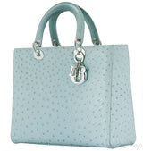 Lady Dior Ocean Blue Ostrich L.Ed