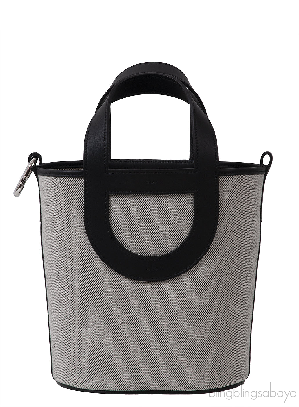 In-the-Loop 18 Ecru/Black Canvas & Black Swift Leather PHW