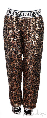Sequined Leopard Trouser