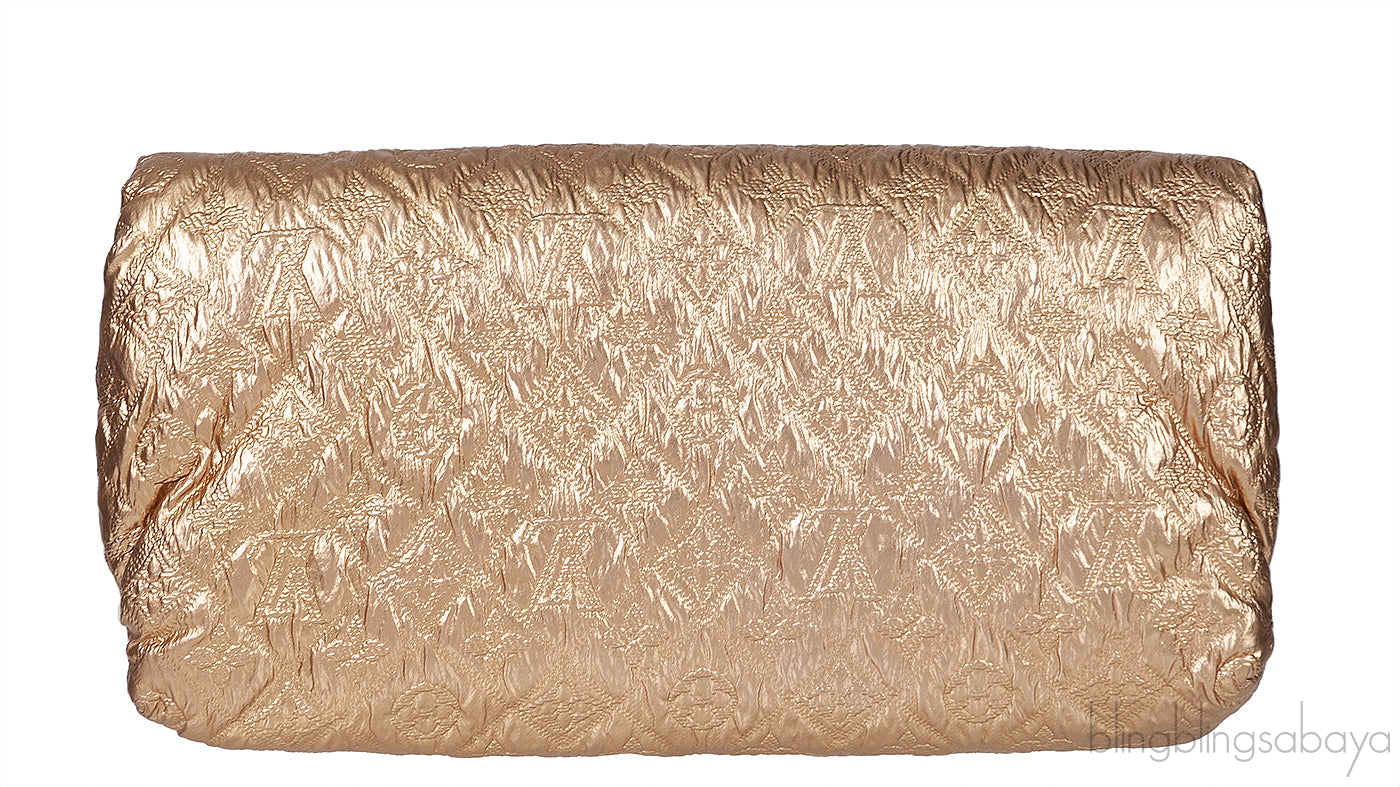 Monogram Lame Limelight Clutch