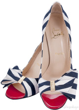 Just Soon 85 Striped Canvas Pump