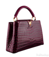 Capucines Crocodile Burgundy BB