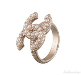 Pearl CC Logo Ring