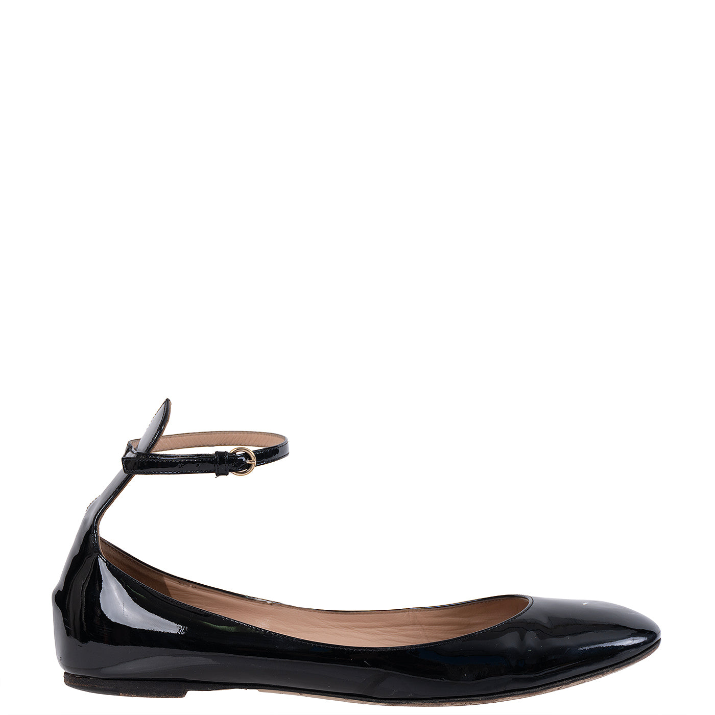 Valentino Garavani Black Patent Leather Ballet Flat 37.5