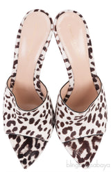 Alice Leopard Print Calf Hair Mules