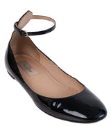 Valentino Garavani Black Patent Leather Ballet Flat 37.5