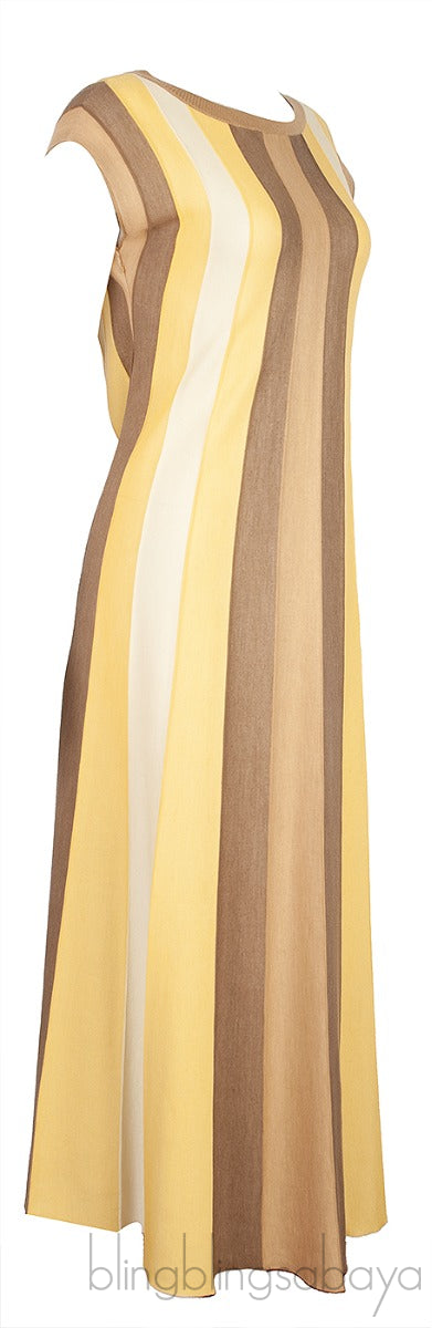Edinburgh Striped Cashmere & Silk-blend Maxi Dress