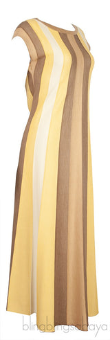 Edinburgh Striped Cashmere & Silk-blend Maxi Dress