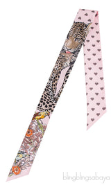 Jungle Love Love Light Pink Twilly