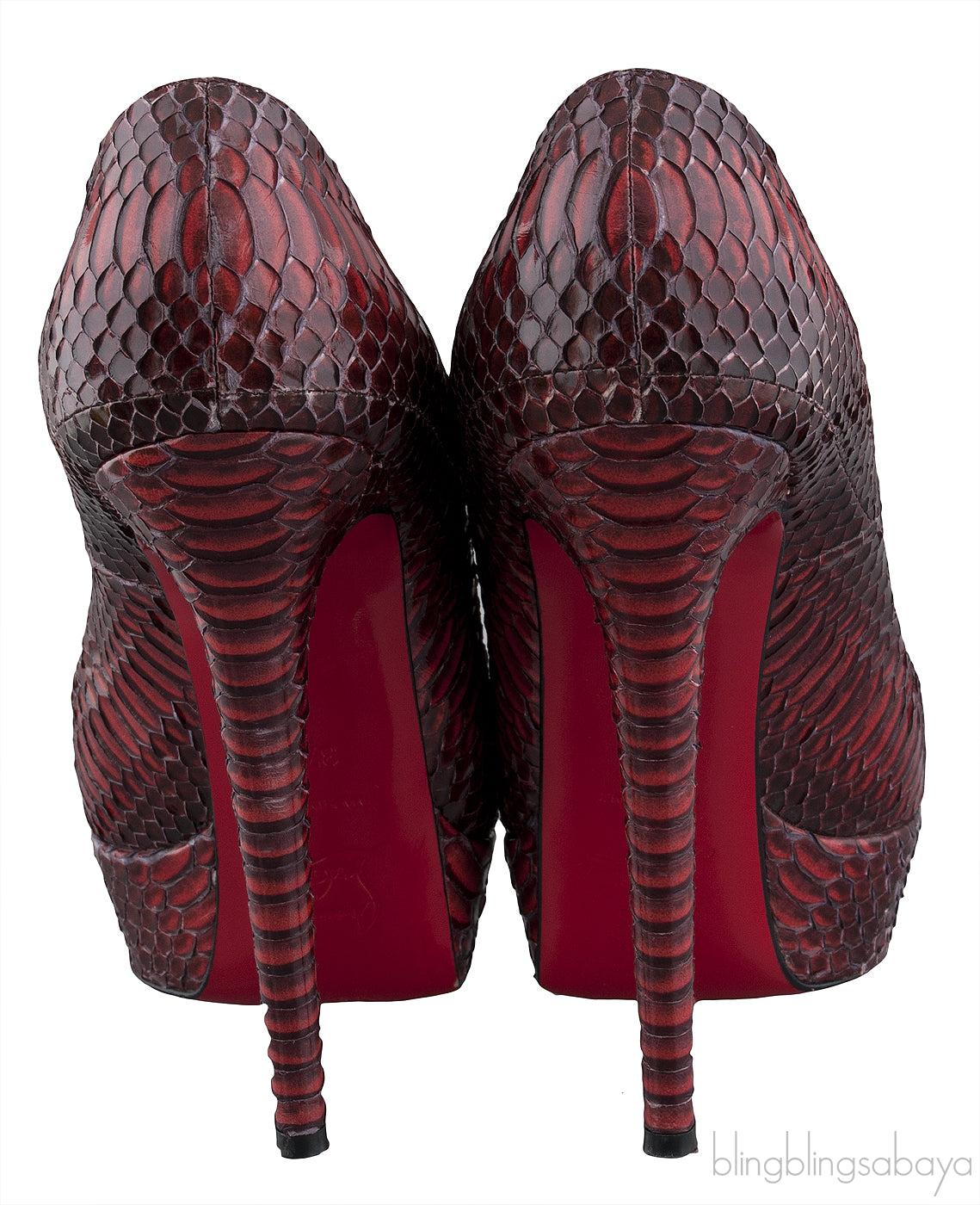 Ombre Red Python Heels