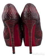Ombre Red Python Heels