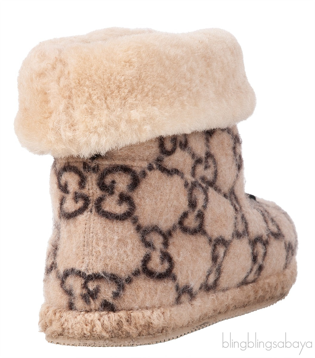 GG Horsebit Merino Ankle Boots