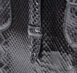 Bottega Veneta Black Intrecciato Leather & Python Handbag