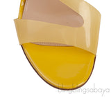 Yellow Metropolis PVC Slingback Sandals