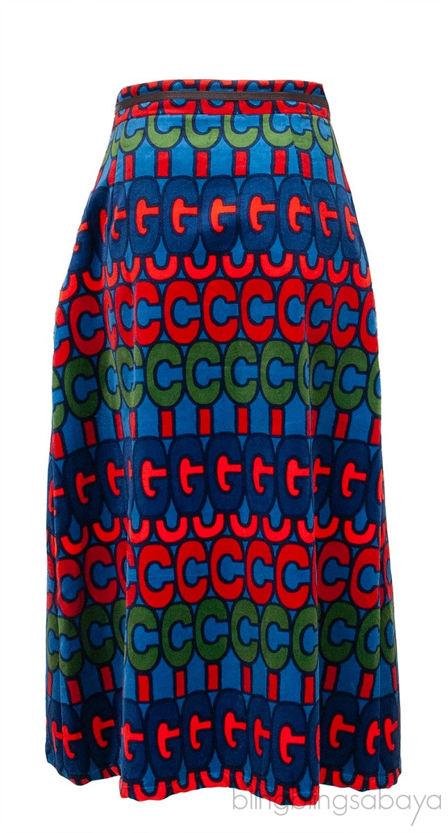 GG Multicolor Horsebit Skirt