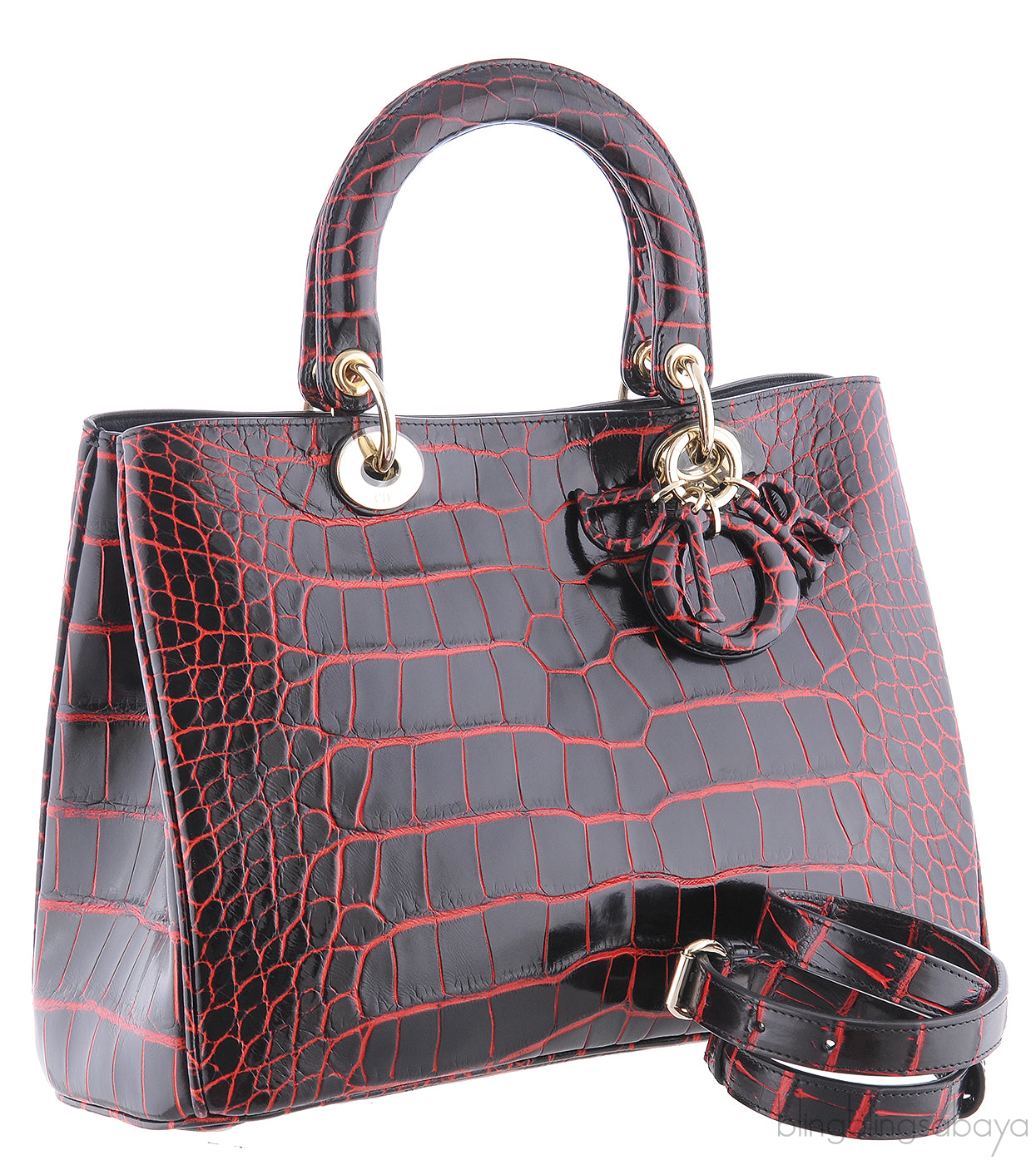 Black/Red Crocodile Diorissimo