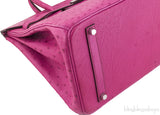 Birkin 35 Fuchsia Ostrich PHW