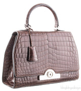 Rejane Brown Patent Crocodile PM*