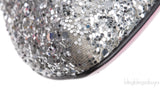 Sylvie Silver Crystal Glitter Heels