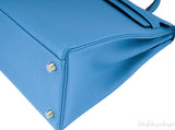 Kelly 35 Blue Turquoise Togo GHW