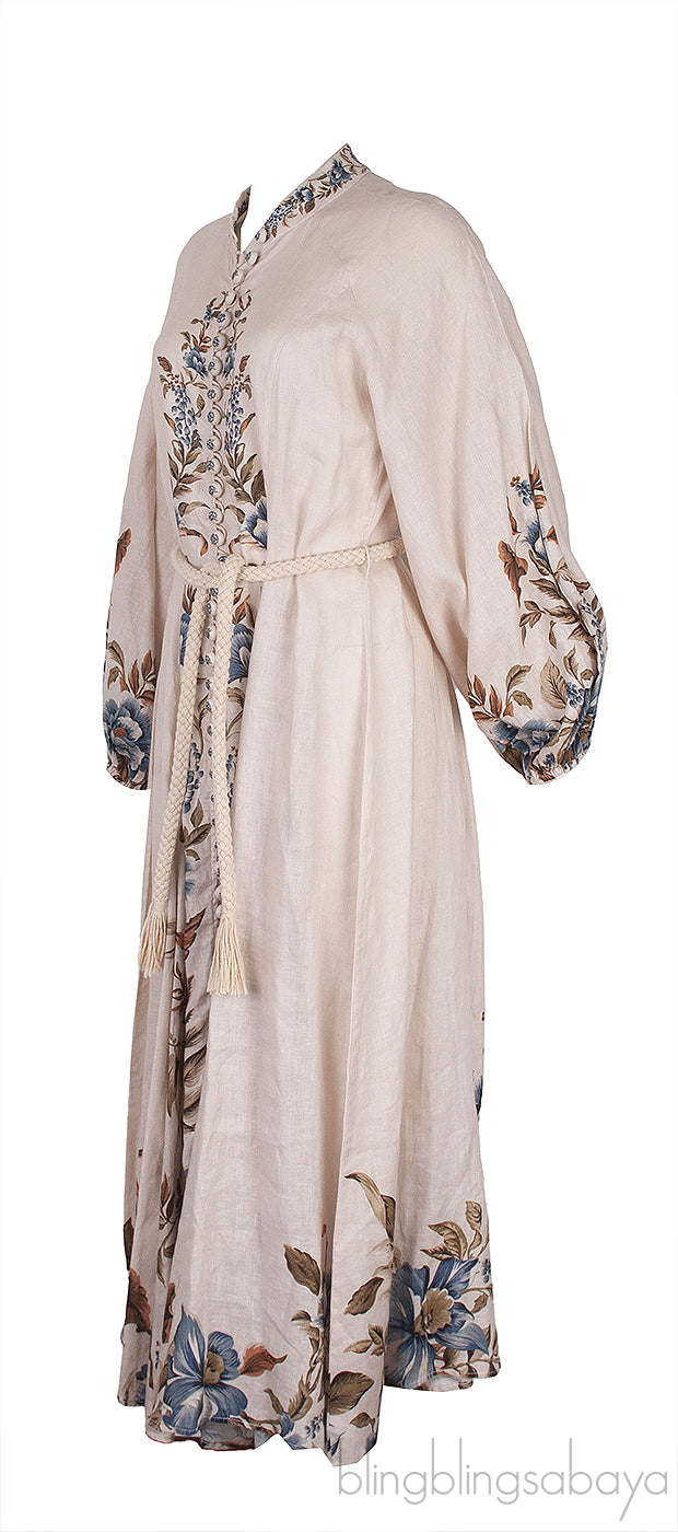 Aliane Billow Linen Long Dress
