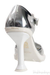Metallic Silver Leather Pump
