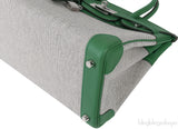 Birkin 30 Toile H Swift Vert Vertigo Ecru Noir PHW