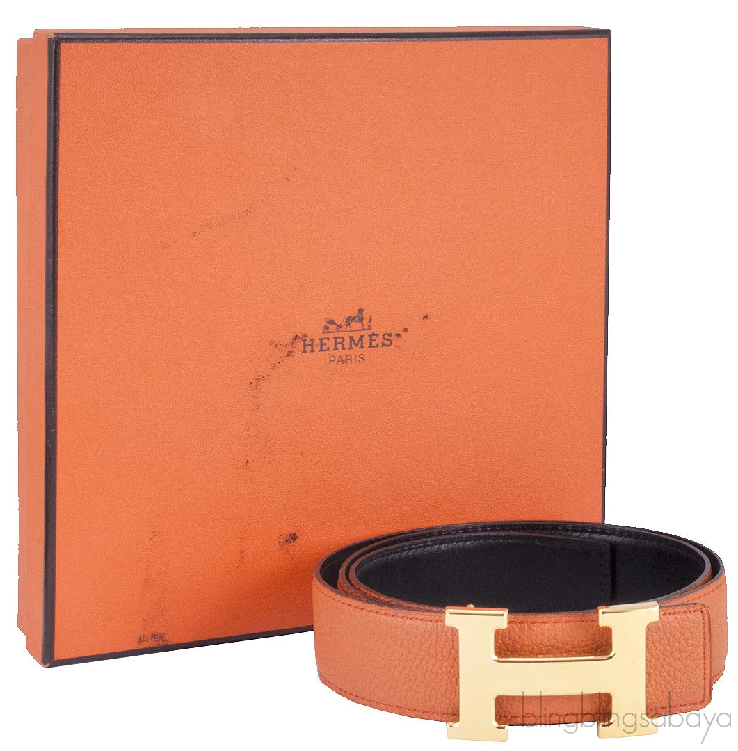 H Belt Orange / Black