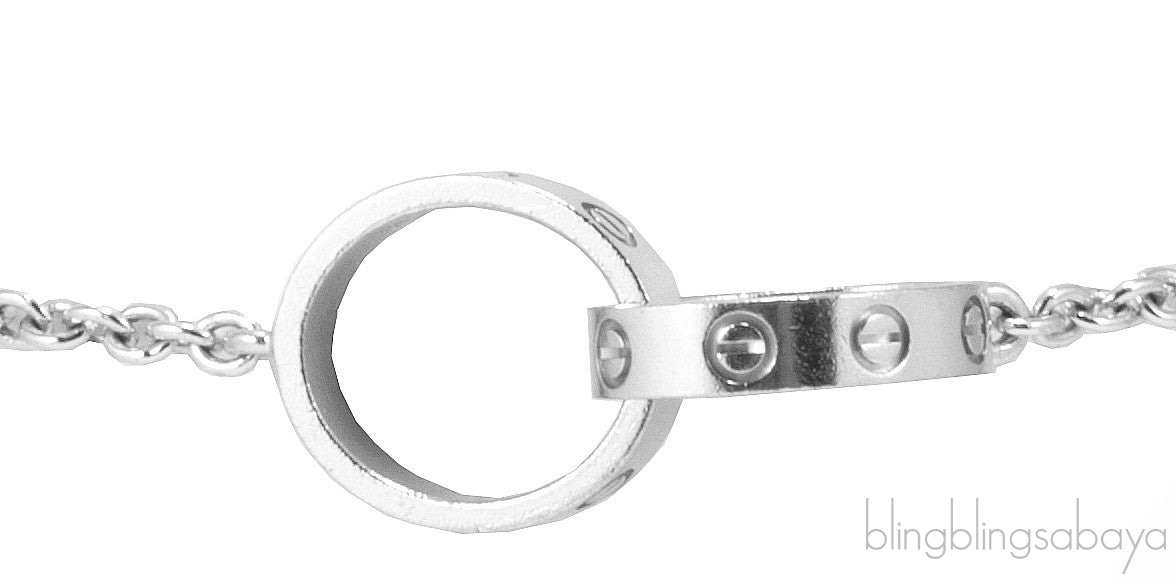 White Gold LOVE Bracelet