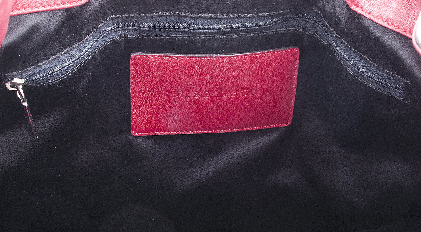 Red Python Hobo bag