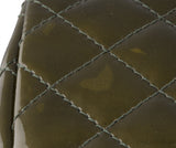 2.55 Olive Green Patent Quilted Flap XL