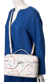 Loro Piana Extra Pocket L27 Shearling Embroidery Shoulder Bag
