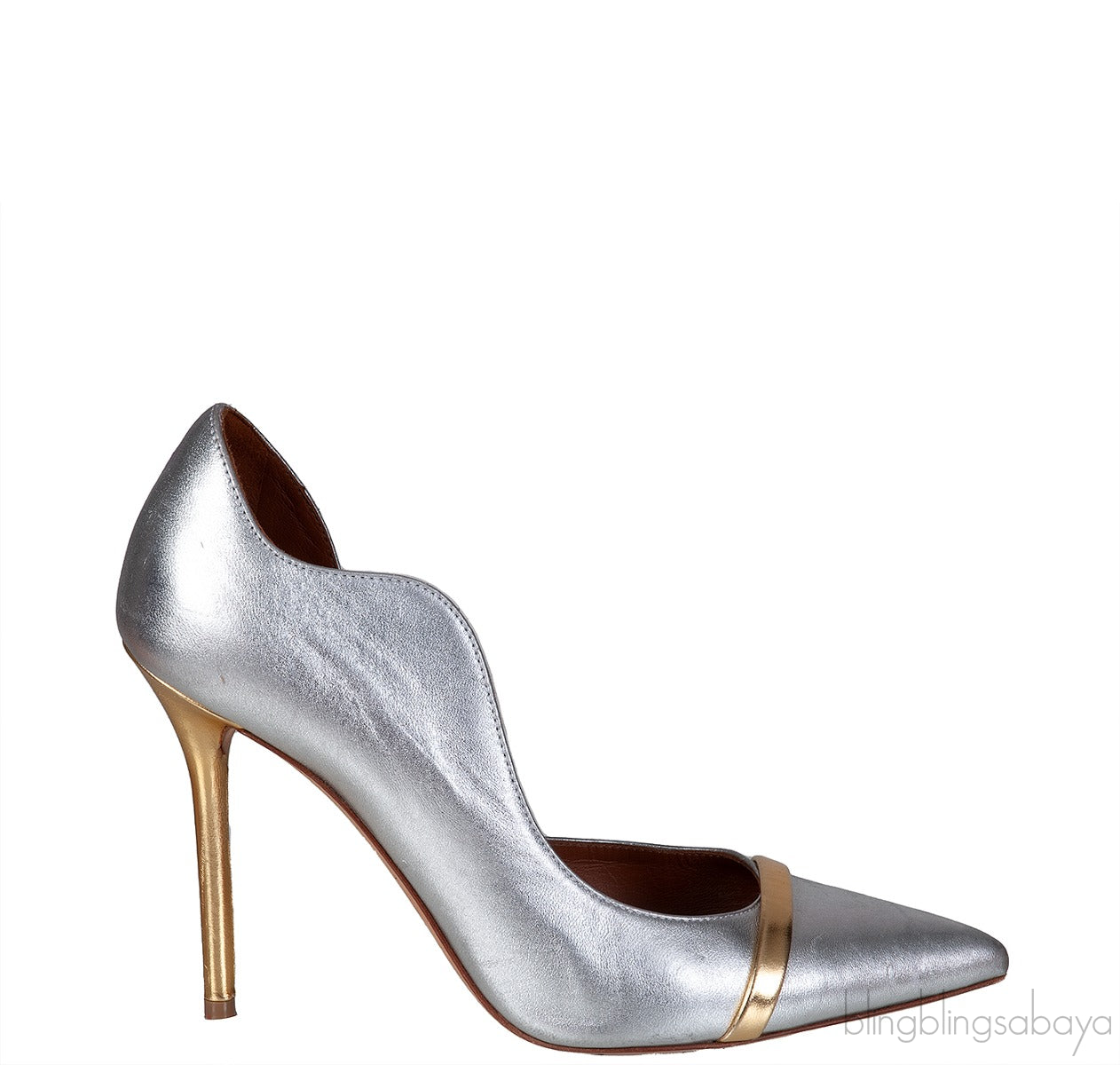 Silver & Gold Pointed Toe Heels