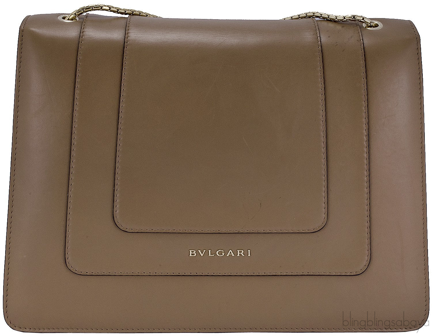 Serpenti Petra Brown Shoulder Bag
