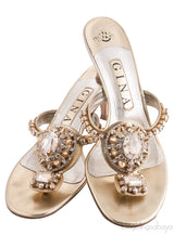 Gold Crystal Embellished Sandals