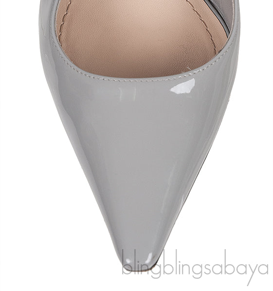 Christian Dior Grey Patent J\'Adior Slingback Heels