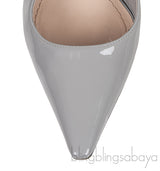 Christian Dior Grey Patent J\'Adior Slingback Heels