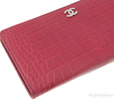 CC Red Crocodile Bi-fold Wallet