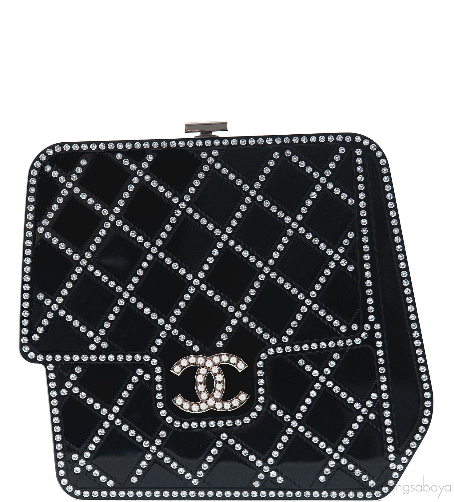 Pearl Quilted Evening Bag W/ Chain