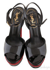 Black Patent Red Platform Heels