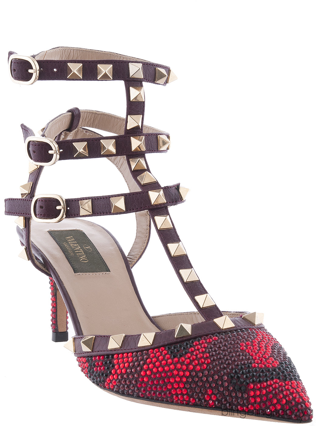 Crystal Emb. Rockstud Pumps