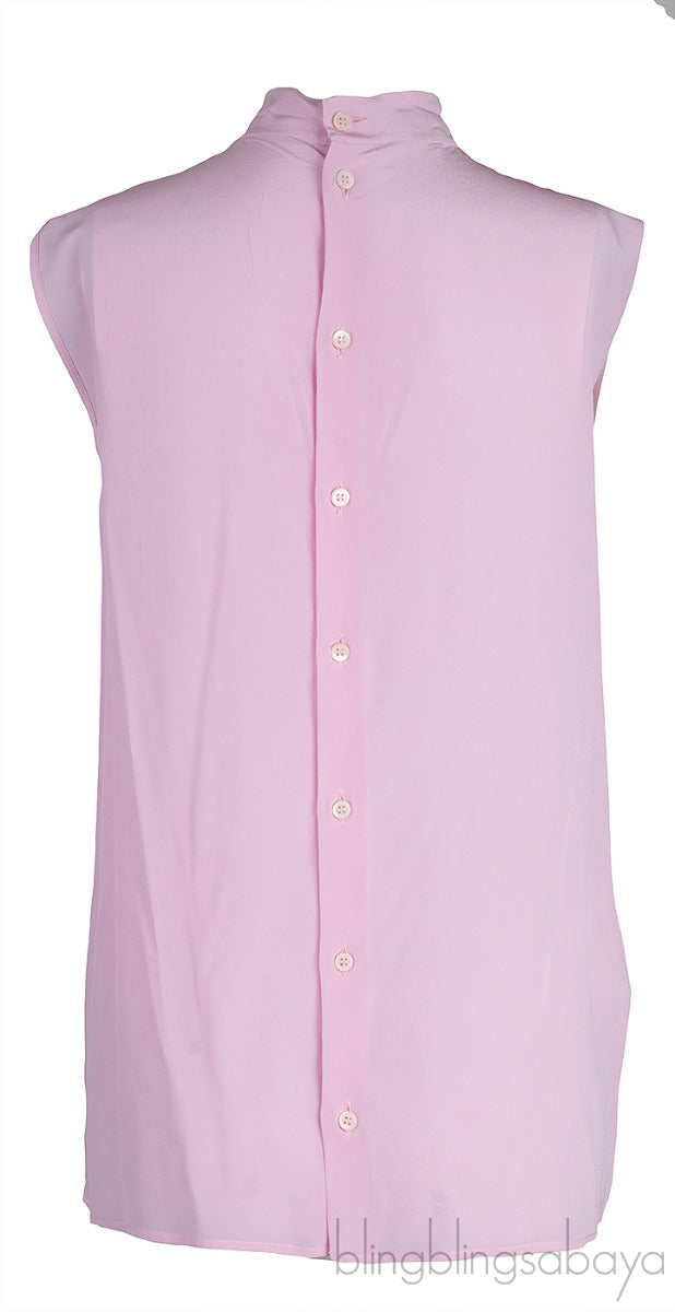 Pink Sleeveless Blouse