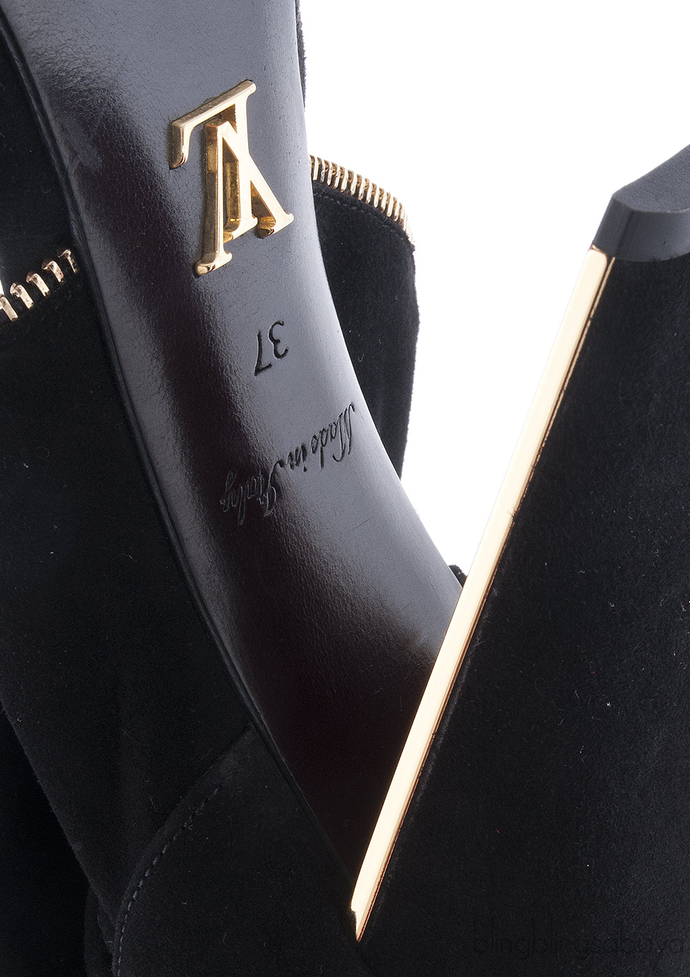 Black Velvet Ruffled Heels