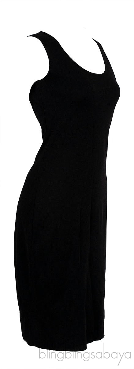 Black Sleeveless Knee Length Dress