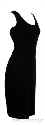 Black Sleeveless Knee Length Dress