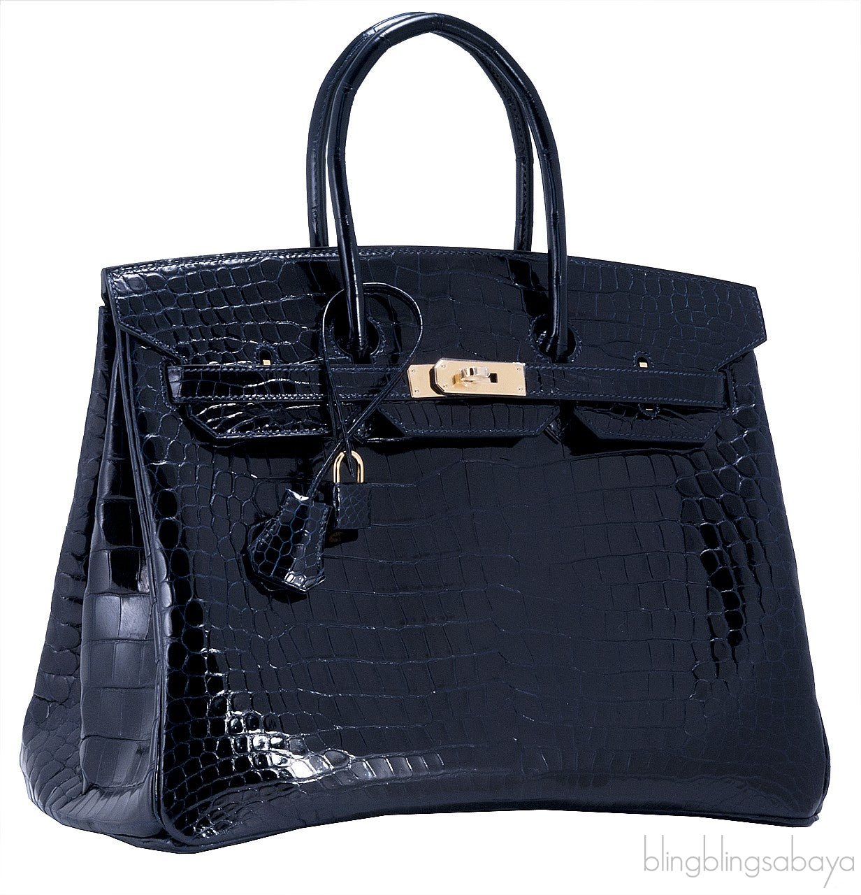Birkin 35 Blue Marin Croco