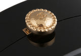 Black Owl Minaudiere Clutch Bag