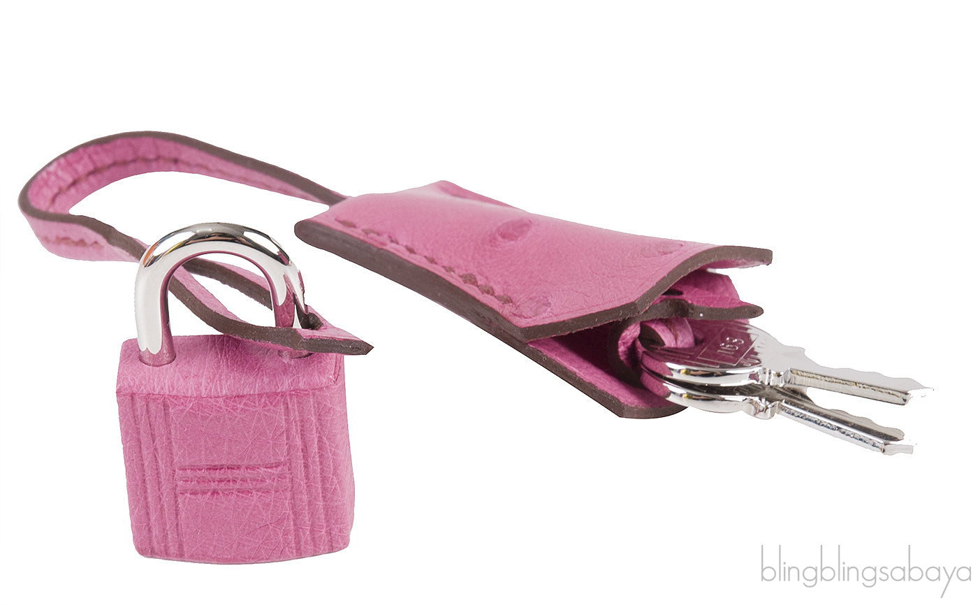 Birkin 25 Fuchsia Ostrich PHW